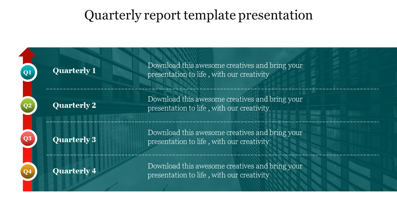 Quarterly report template presentation